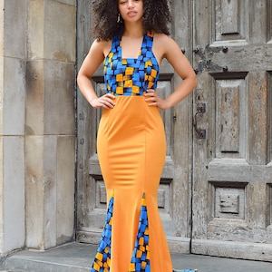 African dress, African print maxi dress, Ankara gown, African banquet dress, Ankara mermaid gown, African fashion, African clothing