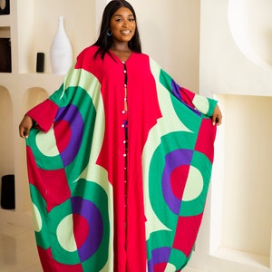 African print Kaftan dress, African dress, Ankara palazzo, Kaftan set, African print dress, Ankara kimono, African clothing, African outfit image 3