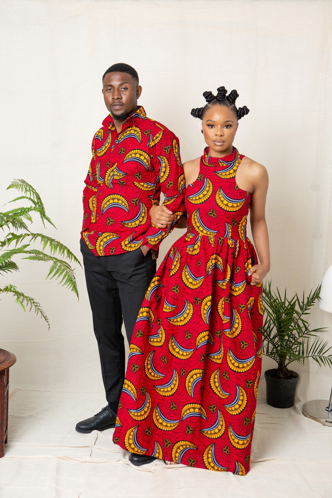 African Couple Outfit, Couple Ankara Wear, African Dress, African