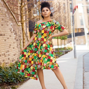 African dress, African print dress, Ankara dress, African clothing, African fashion, Ankara gown, African skater dress, African print gown