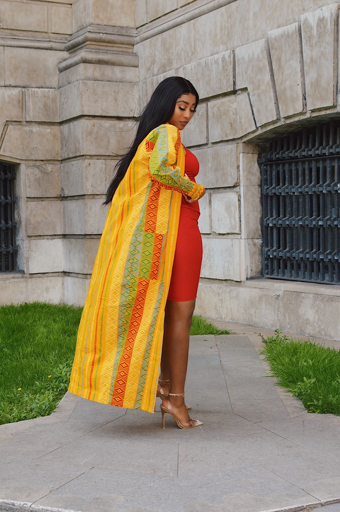 Image of African Print Kimono, Fashion, Clothing Ankara Duster/Coat Jacket Kimono