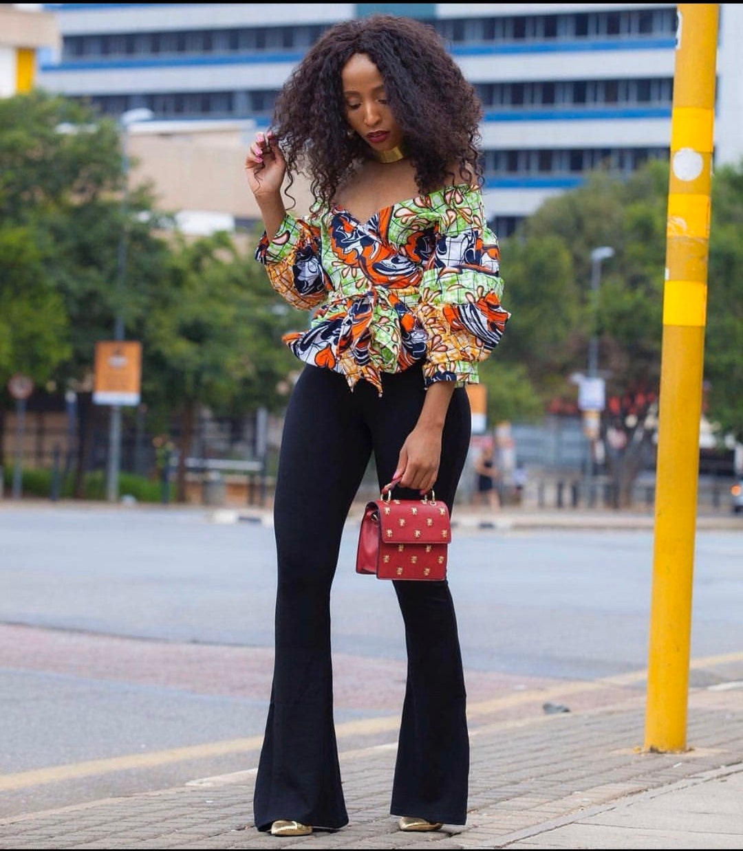 African Wrap Top, Ankara Blouse, African Print Wrap Top, Ankara