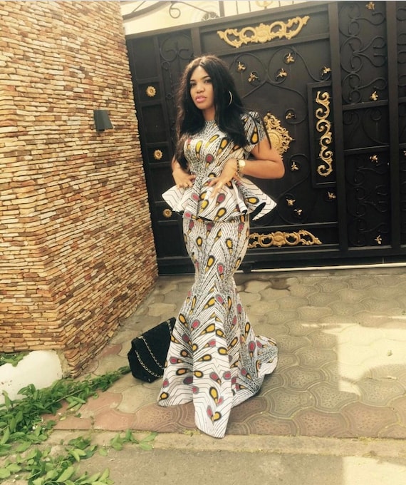 Ankara long skirt and blouse clearance styles