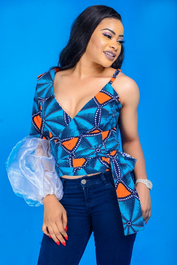 Latest ankara wrap shop tops