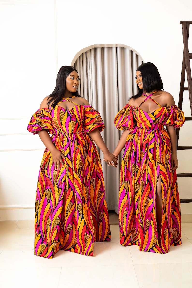 African dress, African print dress, Ankara dress, Ankara gown, African Maxi gown, African fashion, African women clothing, Ankara maxi dress image 5