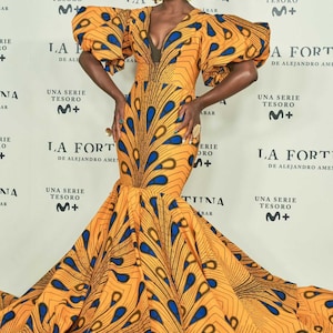 African mermaid dress, African prom dress, Ankara gown, African wedding gown, Ankara mermaid dress, Ankara dress, African maxi mermaid gown