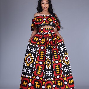 African 2 piece set, African print 2 piece set, ankara matching set, African coord set, African fashion, African clothing, African skirt