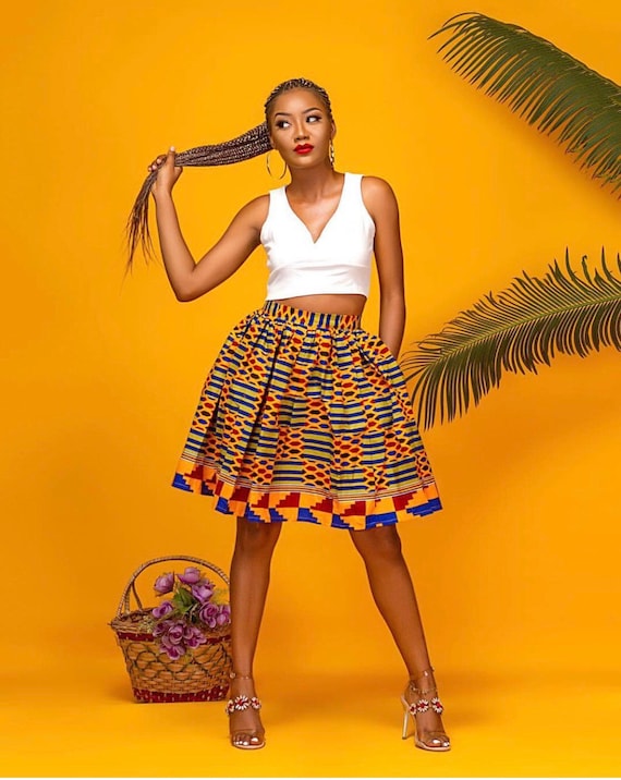 African Skater Skirt African Skirt Ankara Skirt African Print