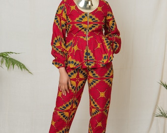African 2 piece set, African pants and top, African clothing, African shirt, Ankara shirt, Ankara matching set, African print suit