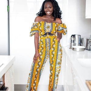 Ankara 2 piece set, African print trouser and matching African top African fashion, Ankara 2 piece set, ankara trouser and Ankara blouse