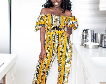 Ankara 2 piece set, African print trouser and matching African top African fashion, Ankara 2 piece set, ankara trouser and Ankara blouse