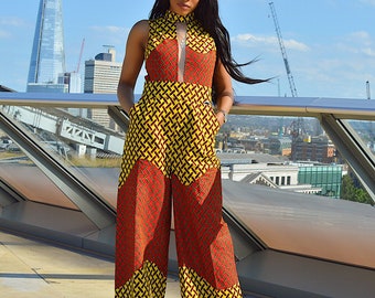 African jumpsuit, Ankara Jumpsuit, African fashion, African print jumpsuit, african romper, African clothing, African dress, Ankara dresses
