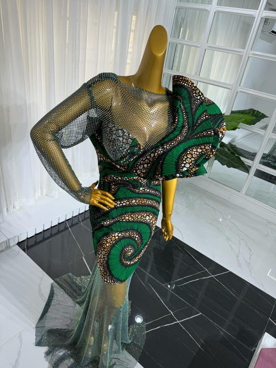 African Mermaid Dress, African Print Dress, African Dress, African Wedding Gown, Ankara Mermaid Dress Ankara Maxi Dress, African Event Dress