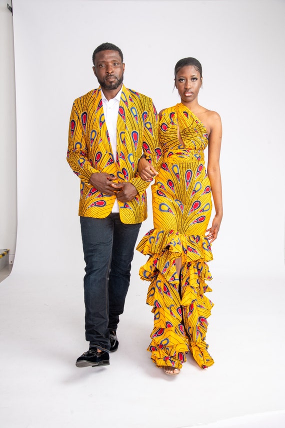 African Couple Outfit, Couple Ankara Wear, African Dress, African