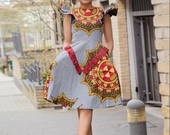 African dress, African print Dress, Ankara dress African midi dress African dresses for women, Ankara gown, African clothing African fashion