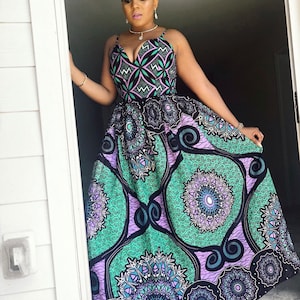 African maxi dress, African print maxi dress, African dress, Ankara gown, African wax dress, African fashion, African clothing, Ankara dress