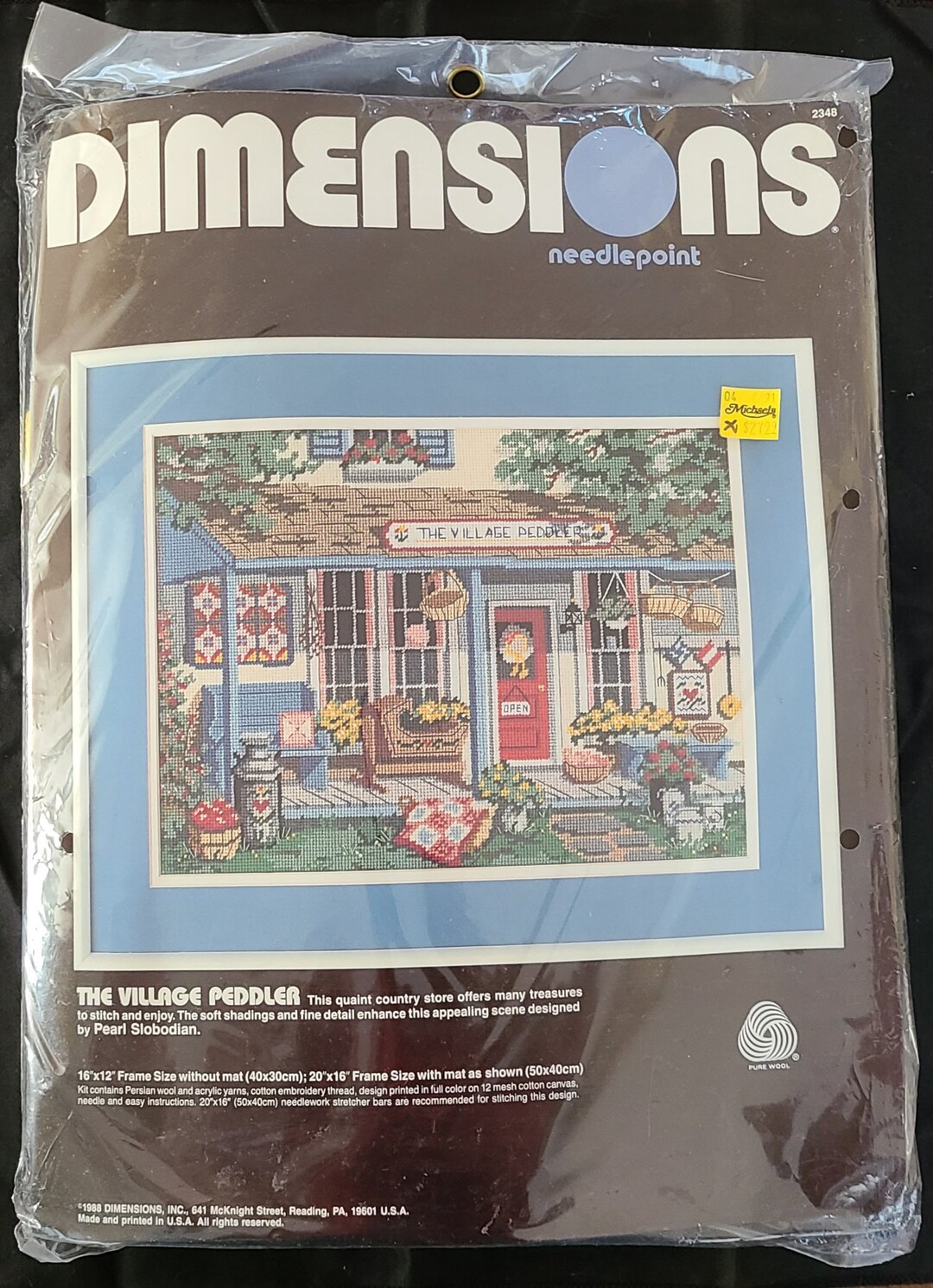 Vintage Dimensions Needlepoint Kit the Village Peddler Etsy