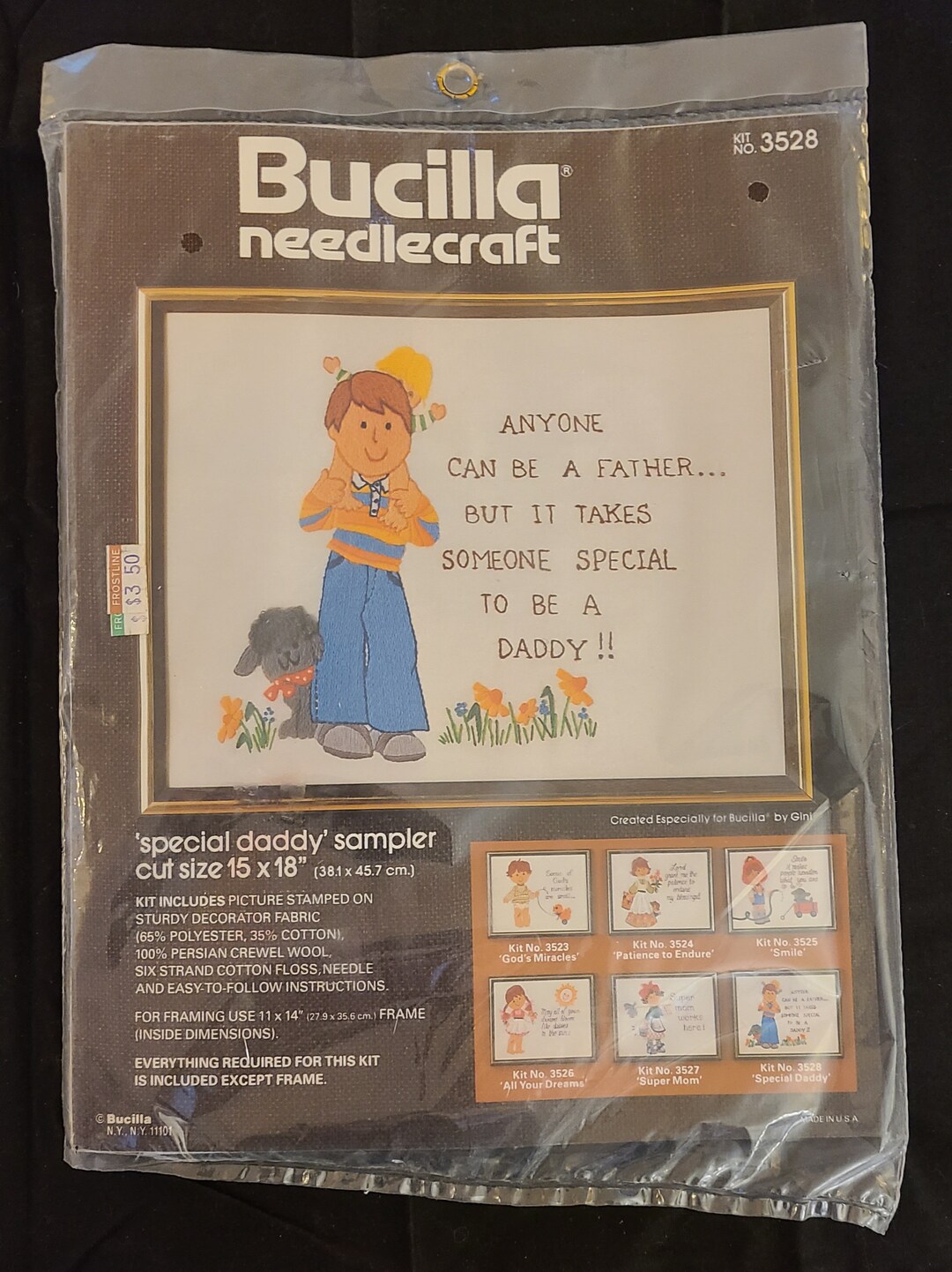 Vintage Bucilla Needlecraft Kit - Special Daddy - Etsy