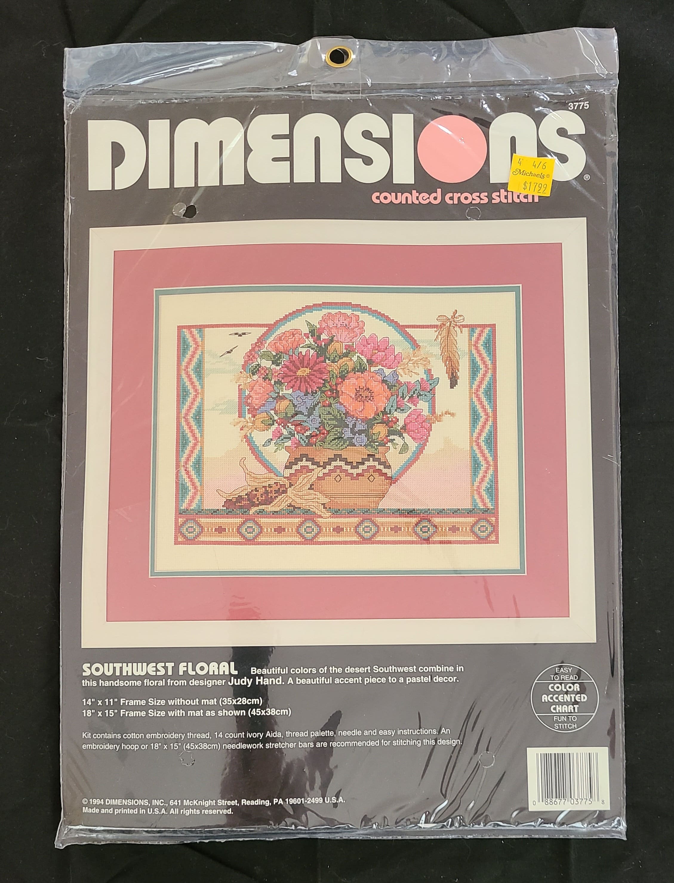 Kit Broderie Point De Croix Dimensions – Sunset Urn Of Magnolias, Ann Craig 13637, Neuf