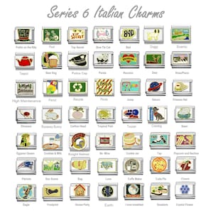 Italian Charms classic 9mm size limited great assortment gold and stainless charm links SERIES 6 - LIMITED!
