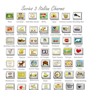 Italian Charms Authentic classic 9mm size limited great assortment gold and stainless charm links SERIES 3