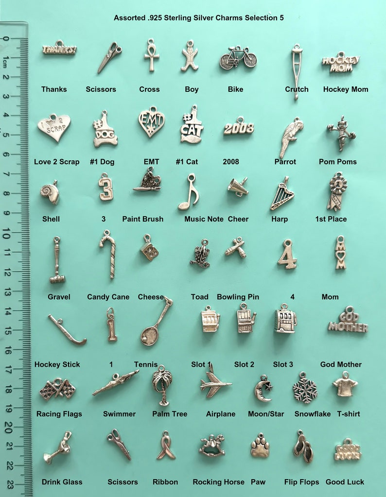 Sterling Silver .925 Charms Selection 5 Rare and Limited - Etsy