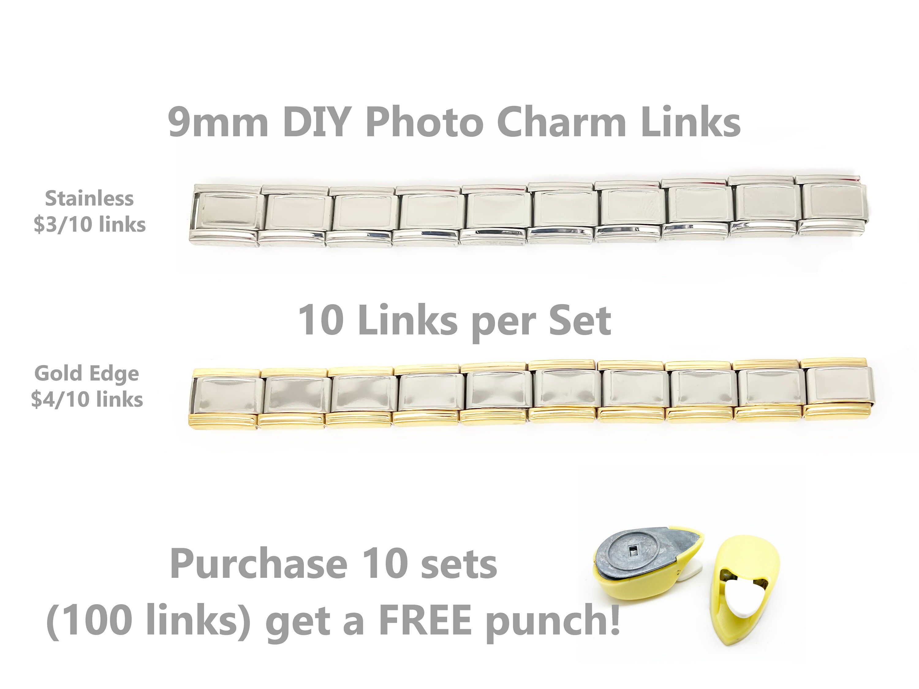 DIY Italian Charm Photo Charm Blank Links Make Charms 9mm Etsy