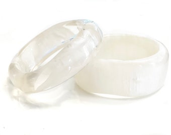 Series 2 Vintage Designer Lucite  Bangle Bracelet New in package dead-stock from 90's sold under designer labels for LOTS! Clouds