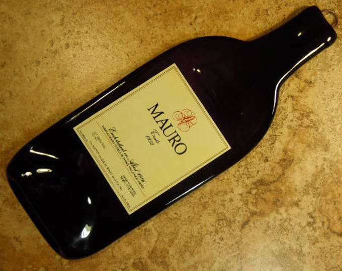 Free Shipping Italy Mauro Tinto Slumped Melted Flat Wine Bottle Tray Spoon Rest Glass Plate Gift