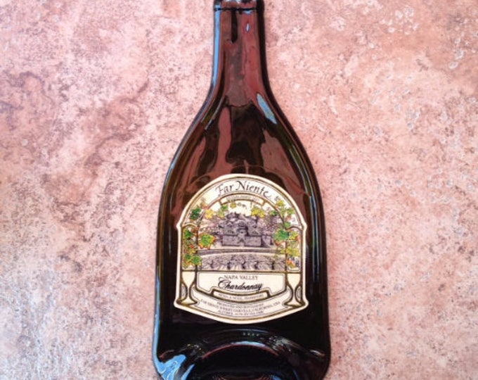 Free Shipping Far Niente Farnietne Chardonnay Napa Slumped Melted Flattened Flat Wine Bottle Tray Spoon Rest Glass Plate Gift