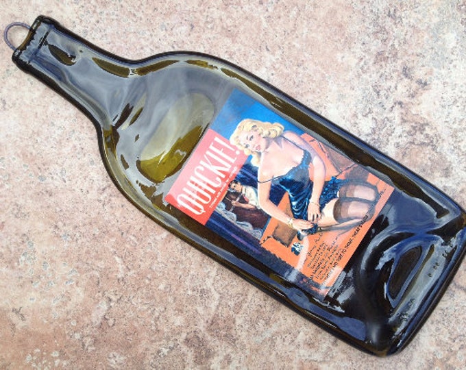 Free Shipping Some Young Punk Australi Quickie Slumped Melted Flattened Flat Bottle Tray Spoon Rest Glass Plate Gift