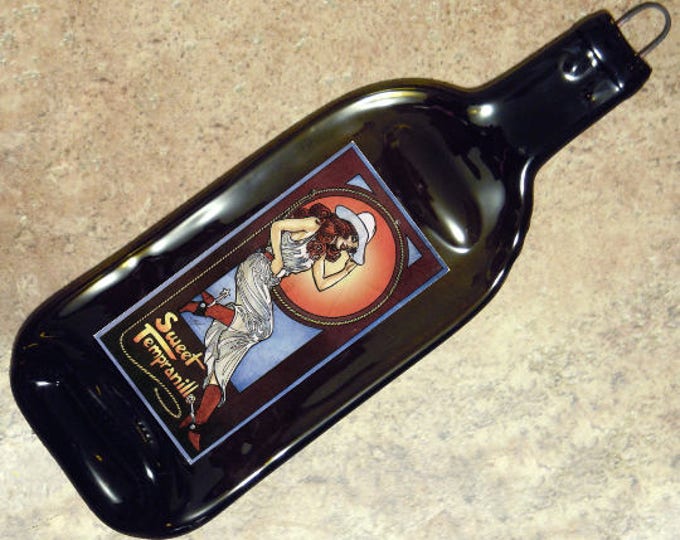 Free Shipping Caprock Sweet Tempranillo Texas Slumped Melted Flattened Flat Wine Bottle Tray Spoon Rest Glass Plate Gift