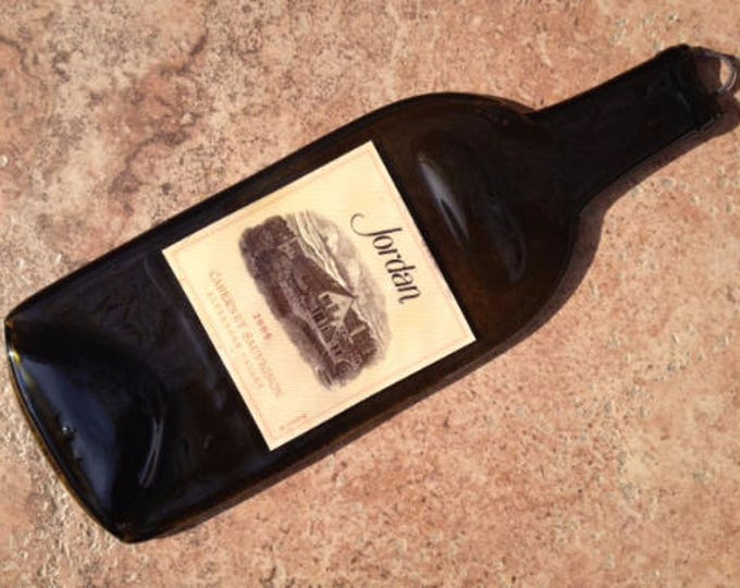 Free Shipping Jordan 2005 Cabernet Sauvignon Alexander Valley Slumped Melted Flattened Flat Wine Bottle Tray Spoon Rest Glass Plate Gift