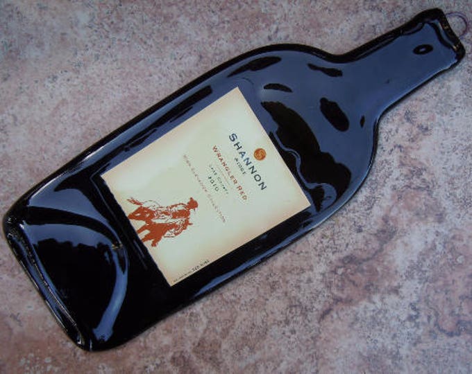 Free Shipping Shannon Ridge Wrangler Red Cowboyl Horse Lake County Melted Flattened Flat Wine Bottle Tray Spoon Rest Glass Plate Gift