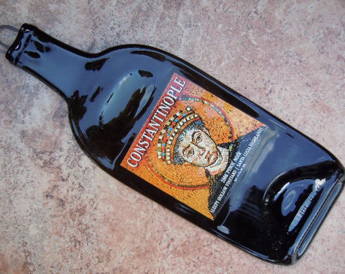 Free Shipping Sleepy Hollow Constantinople Pinot Noir Napa Slumped Melted Flattened Flat Bottle Tray Spoon Rest Glass Plate Gift