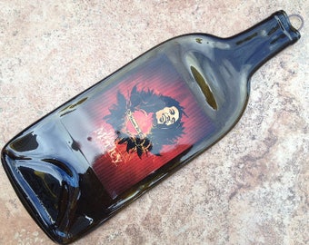 Free Shipping Bob Marley Love Slumped Melted Flattened Flat Wine Bottle Tray Spoon Rest Glass Plate Gift