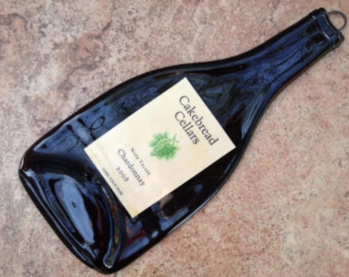Free Shipping Cakebread Cellars Chardonnay Napa Valley 2008 Slumped Melted Flattened Flat Wine Bottle Tray Spoon Rest Glass Plate Gift