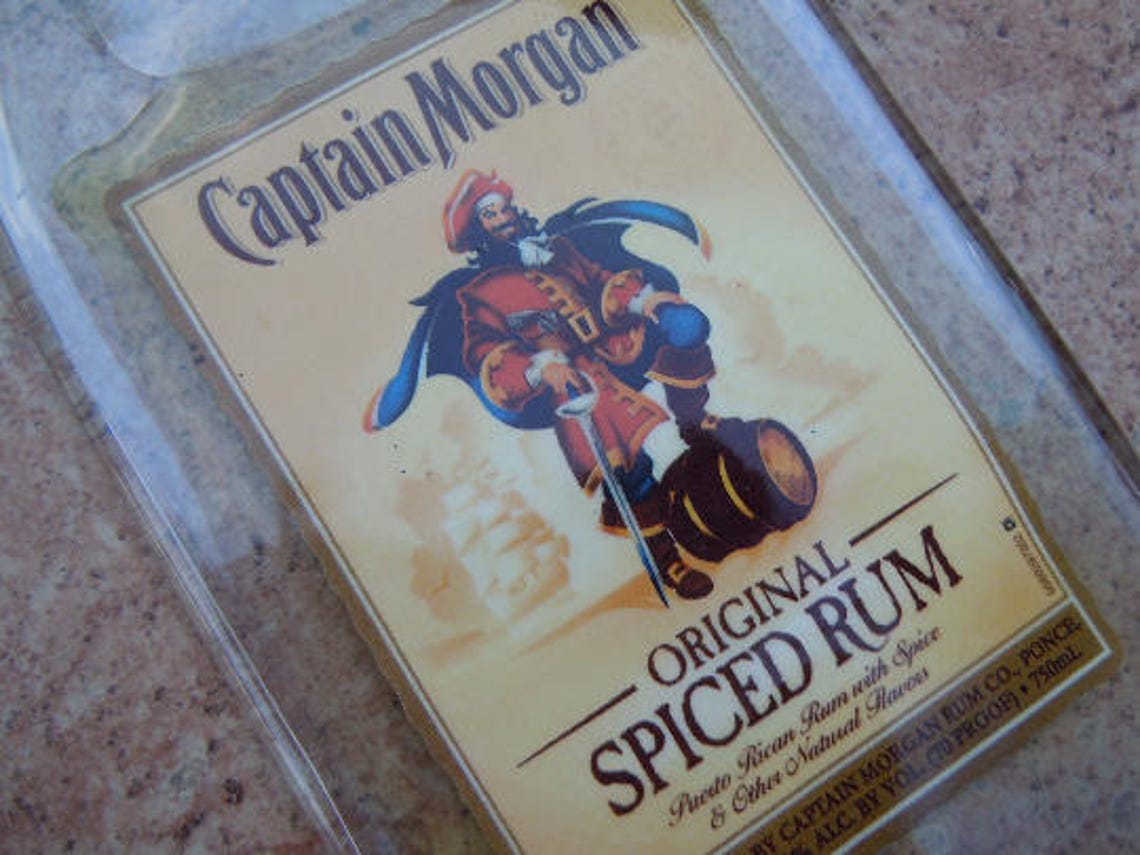 Free Shipping Captain Morgan Original Spiced Rum Vintage Slumped Melted ...