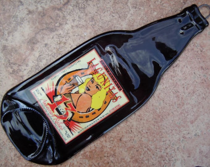 Lagunitas Lucky 13 California Beer Slumped Melted Flattened Flat Bottle Cheese Tray Spoon Rest Glass Plate Eco Gift