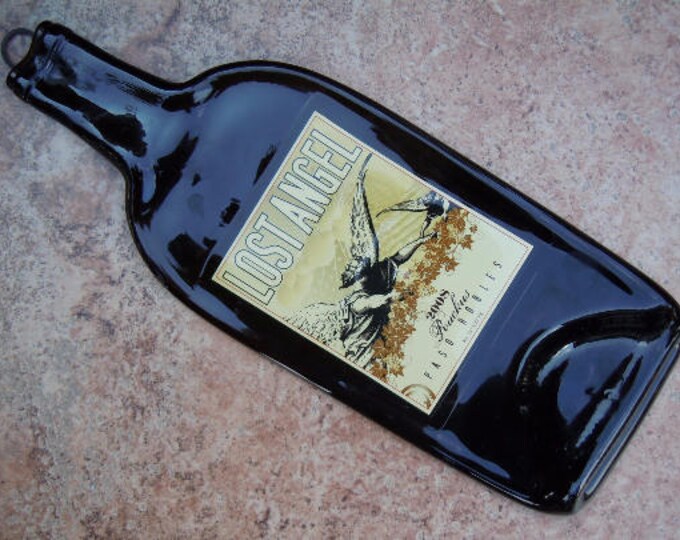 Free Shipping EOS Lost Angel 2008 Ruckus Paso Robles Slumped Melted Flattened Flat Bottle Tray Spoon Rest Glass Plate Gift