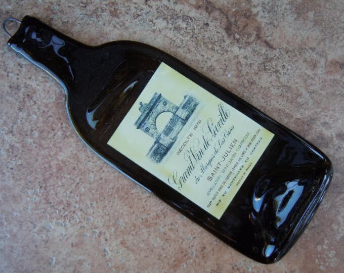 Free Shipping Saint Julien Grand Vin De Leoville 1979 Red Slumped Melted Flat Wine Bottle Tray Spoon Rest Glass Plate Gift