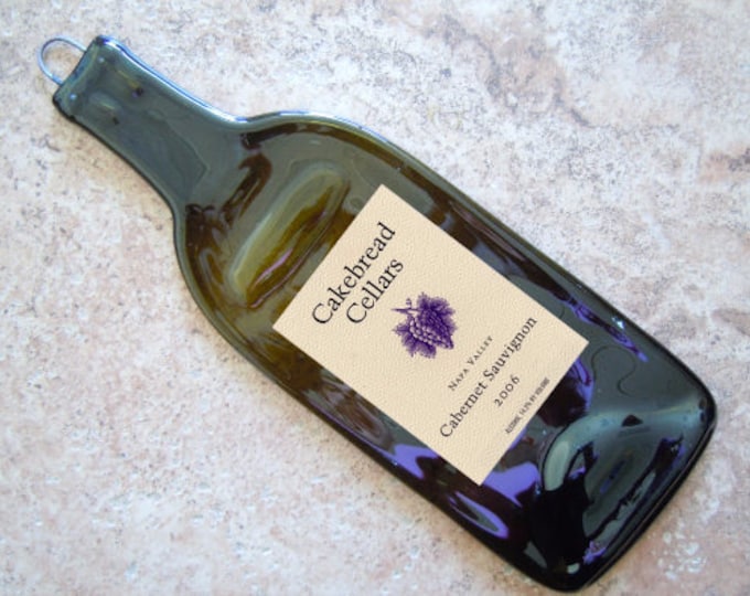 Free Shipping Cakebread Cellars Cabernet 2006 Napa Valley Slumped Melted Flattened Flat Wine Bottle Tray Spoon Rest Glass Plate Gift