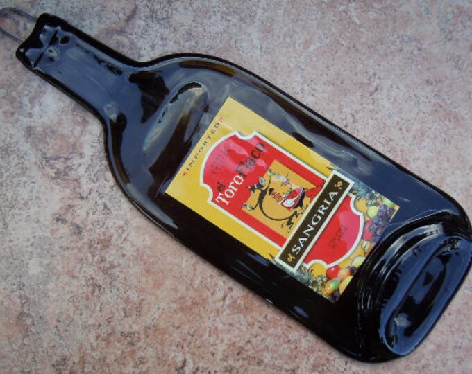 Free Shipping El Toro Flaco Sangria Spain Slumped Melted Flat Wine Bottle Tray Spoon Rest Glass Plate Gift