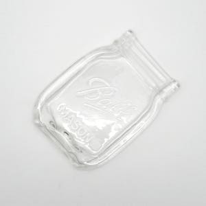 FREE Shipping..Melted Mason Jar " Pint size" BALL LOGO , Cute Spoon Rest, Cheese butter Tray, coaster, dish soap ..