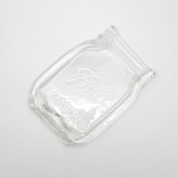 Clear Pint Melted Mason Jar Spoon Rest gift box included