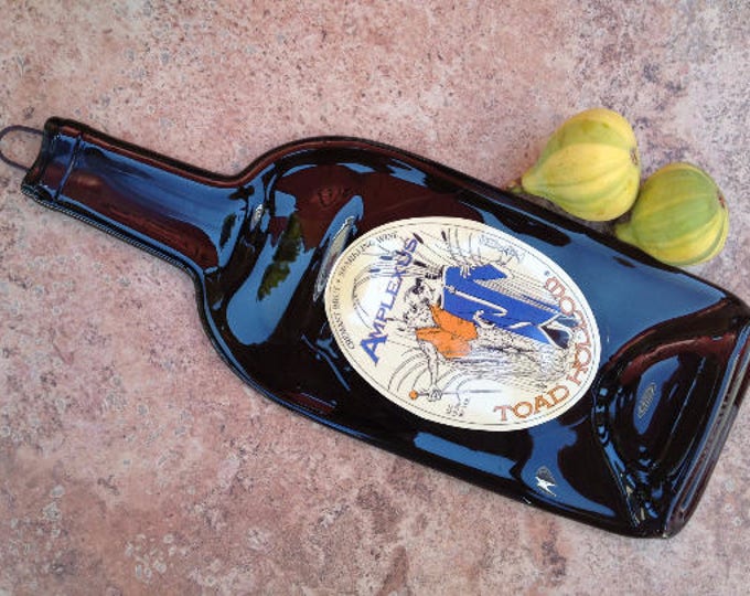 Free Shipping Toad Hollow Frogs Amplexus Sonoma Wine Slumped Melted Flattened Flat Bottle Tray Spoon Rest Glass Plate Gift