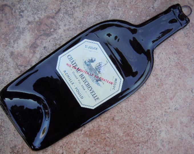 Free Shipping Chateau Beychevelle St Julien Gran Vin Wine Slumped Melted Flattened Flat Bottle Tray Spoon Rest Glass Plate Gift