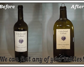 CUSTOM ORDER Free shipping Back to you..send to us your bottle.. to  Flattened as espoon rest cheese plate or elegant  decoration wall..!!!