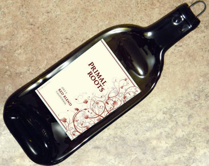 Free Shipping Primal Roots Red Wine 2011 Slumped Melted Flattened Flat Bottle Tray Spoon Rest Glass Plate Gift