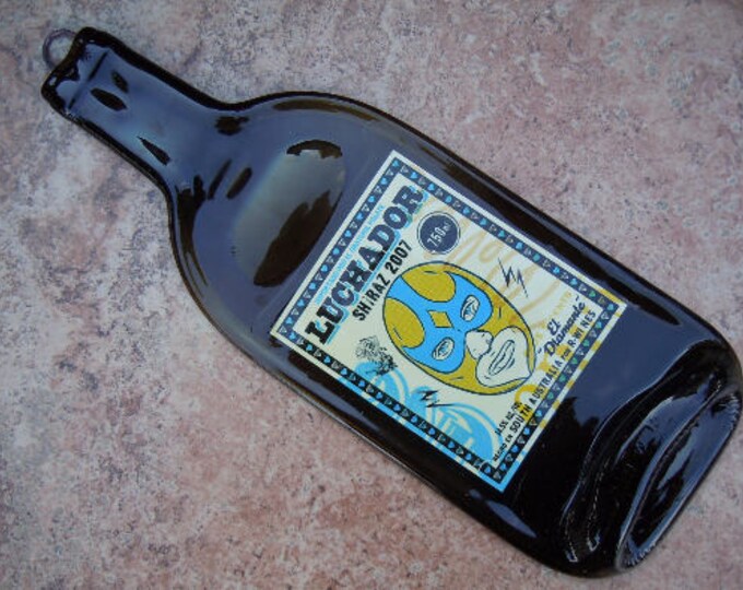 Free Shipping El Diamante Luchador Shiraz Australia Melted Flattened Flat Wine Bottle Tray Spoon Rest Glass Plate Gift